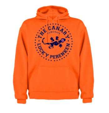 sudadera naranja con capucha