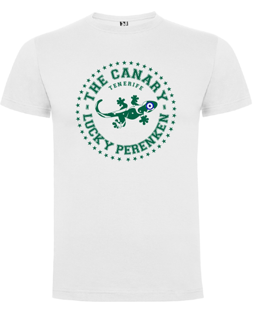 Camiseta blanca (verde) lucky perenken
